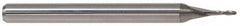 Accupro - 9/16" Diam, 3" LOC, 2 Flute Solid Carbide Ball End Mill - Uncoated, Single End, 6" OAL, 9/16" Shank Diam, Spiral Flute - Benchmark Tooling