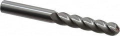 Accupro - 7/16" Diam, 2" LOC, 4 Flute Solid Carbide Ball End Mill - Uncoated, Single End, 4" OAL, 7/16" Shank Diam, Spiral Flute - Benchmark Tooling