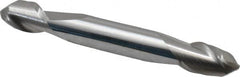 Accupro - 5/16" Diam, 1/2" LOC, 2 Flute Solid Carbide Ball End Mill - Uncoated, Double End, 2-1/2" OAL, 5/16" Shank Diam, Spiral Flute - Benchmark Tooling