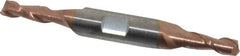 Accupro - 7/32", 9/16" LOC, 3/8" Shank Diam, 3" OAL, 2 Flute, Solid Carbide Square End Mill - Double End, TiCN Finish, Spiral Flute, 40° Helix, Centercutting, Right Hand Cut, Right Hand Flute - Benchmark Tooling
