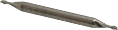 Accupro - 3/64", 3/32" LOC, 1/8" Shank Diam, 1-1/2" OAL, 2 Flute, Solid Carbide Square End Mill - Double End, Uncoated, Spiral Flute, 30° Helix, Centercutting, Right Hand Cut, Right Hand Flute - Benchmark Tooling