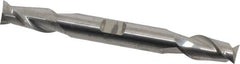 Accupro - 3/8", 3/4" LOC, 3/8" Shank Diam, 3-1/2" OAL, 2 Flute, Solid Carbide Square End Mill - Double End, Uncoated, Spiral Flute, 40° Helix, Centercutting, Right Hand Cut, Right Hand Flute - Benchmark Tooling