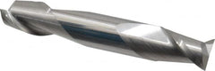 Accupro - 7/16", 9/16" LOC, 7/16" Shank Diam, 2-3/4" OAL, 2 Flute, Solid Carbide Square End Mill - Double End, Uncoated, Spiral Flute, 40° Helix, Centercutting, Right Hand Cut, Right Hand Flute - Benchmark Tooling