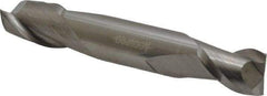 Accupro - 1/2", 5/8" LOC, 1/2" Shank Diam, 3" OAL, 2 Flute, Solid Carbide Square End Mill - Double End, Uncoated, Spiral Flute, 40° Helix, Centercutting, Right Hand Cut, Right Hand Flute - Benchmark Tooling