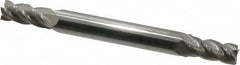 Accupro - 7/32", 7/16" LOC, 1/4" Shank Diam, 2-1/2" OAL, 4 Flute, Solid Carbide Square End Mill - Double End, Uncoated, Spiral Flute, 40° Helix, Centercutting, Right Hand Cut, Right Hand Flute - Benchmark Tooling