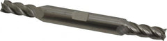 Accupro - 9/32", 11/16" LOC, 3/8" Shank Diam, 3-1/2" OAL, 4 Flute, Solid Carbide Square End Mill - Double End, Uncoated, Spiral Flute, 40° Helix, Centercutting, Right Hand Cut, Right Hand Flute - Benchmark Tooling