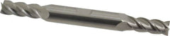 Accupro - 5/16", 3/4" LOC, 3/8" Shank Diam, 3" OAL, 4 Flute, Solid Carbide Square End Mill - Double End, Uncoated, Spiral Flute, 40° Helix, Centercutting, Right Hand Cut, Right Hand Flute - Benchmark Tooling