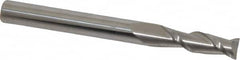 Accupro - 15/64", 3/4" LOC, 1/4" Shank Diam, 2-1/2" OAL, 2 Flute, Solid Carbide Square End Mill - Single End, Uncoated, Spiral Flute, 40° Helix, Centercutting, Right Hand Cut, Right Hand Flute - Benchmark Tooling