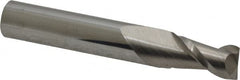 Accupro - 9/32", 1/2" LOC, 5/16" Shank Diam, 2" OAL, 2 Flute, Solid Carbide Square End Mill - Single End, Uncoated, Spiral Flute, 40° Helix, Centercutting, Right Hand Cut, Right Hand Flute - Benchmark Tooling