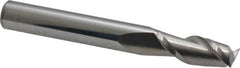 Accupro - 5/16", 3/4" LOC, 5/16" Shank Diam, 2-1/2" OAL, 2 Flute, Solid Carbide Square End Mill - Single End, Uncoated, Spiral Flute, 40° Helix, Centercutting, Right Hand Cut, Right Hand Flute - Benchmark Tooling