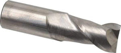 Accupro - 1", 1-3/4" LOC, 1" Shank Diam, 4" OAL, 2 Flute, Solid Carbide Square End Mill - Single End, Uncoated, Spiral Flute, 40° Helix, Centercutting, Right Hand Cut, Right Hand Flute - Benchmark Tooling