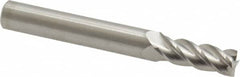 Accupro - 9/32", 3/4" LOC, 5/16" Shank Diam, 2-1/2" OAL, 4 Flute, Solid Carbide Square End Mill - Single End, Uncoated, Spiral Flute, 40° Helix, Centercutting, Right Hand Cut, Right Hand Flute - Benchmark Tooling