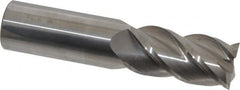 Accupro - 7/8", 1-3/4" LOC, 7/8" Shank Diam, 4" OAL, 4 Flute, Solid Carbide Square End Mill - Single End, Uncoated, Spiral Flute, 40° Helix, Centercutting, Right Hand Cut, Right Hand Flute - Benchmark Tooling