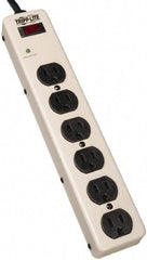 Tripp-Lite - 6 Outlets, 120 VAC15 Amps, 6' Cord, Power Outlet Strip - Floor, Keyhole Mount, 5-15 NEMA Configuration, 2-1/2" Strip - Benchmark Tooling