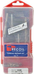 Recoil - 15 Inserts, 1/4-20, 1/4-20 UNC, Thread Repair Kit - 0.375" Insert Length - Exact Industrial Supply