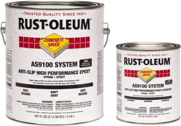 Rust-Oleum - 1 Gal Kit Gloss Navy Gray Antislip Epoxy - 40 to 60 Sq Ft/Gal Coverage, <250 g/L VOC Content - Benchmark Tooling