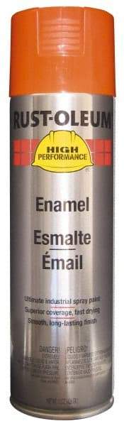 Rust-Oleum - Equipment Orange, 15 oz Net Fill, Gloss, Enamel Spray Paint - 14 Sq Ft per Can, 20 oz Container, Use on Rust Proof Paint - Benchmark Tooling