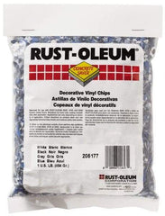 Rust-Oleum - Black/White/Blue Vinyl Floor Chips - 1 Lb Plastic Bag - Benchmark Tooling