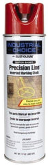Rust-Oleum - 17 fl oz Red Marking Chalk - 500' to 530' Coverage at 1-1/4" Wide, Water-Based Formula - Benchmark Tooling