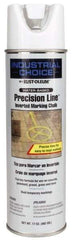Rust-Oleum - 17 fl oz White Marking Chalk - 500' to 530' Coverage at 1-1/4" Wide, Water-Based Formula - Benchmark Tooling