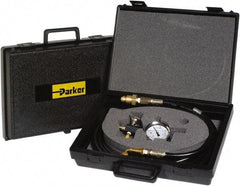 Parker - Accumulator Charging & Gauge Assembly - Includes 3,000 psi Gage, Charging Assembly, Gas Bleeder Valve, Charging Hose and Carrying Case, Use with Hydraulic Accumulators - Benchmark Tooling