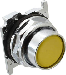 Eaton Cutler-Hammer - Flush Pushbutton Switch Operator - Yellow, Round Button, Nonilluminated - Benchmark Tooling