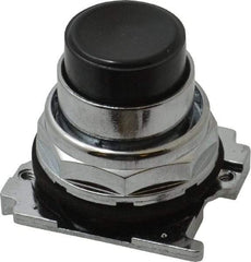 Eaton Cutler-Hammer - Extended Straight Pushbutton Switch Operator - Black, Round Button, Nonilluminated - Benchmark Tooling