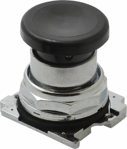 Eaton Cutler-Hammer - Extended Mushroom Head Pushbutton Switch Operator - Black, Round Button, Nonilluminated - Benchmark Tooling