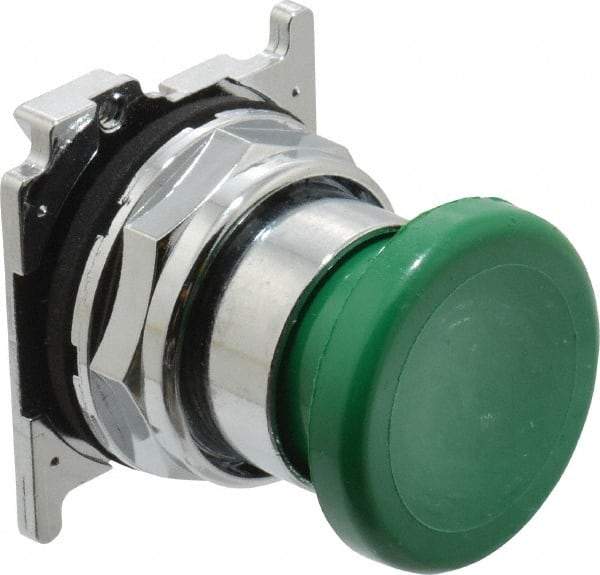 Eaton Cutler-Hammer - Extended Mushroom Head Pushbutton Switch Operator - Green, Round Button, Nonilluminated - Benchmark Tooling