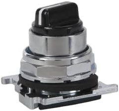 Eaton Cutler-Hammer - 30-1/2mm Mount Hole, 4 Position, Knob Operated, Selector Switch with Cam and Cap - Black, Maintained (MA) - Benchmark Tooling