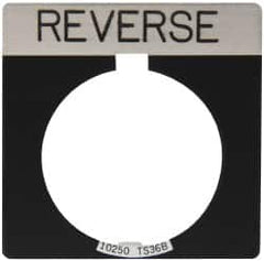 Eaton Cutler-Hammer - Square, Legend Plate - Reverse - Black Background, 30-1/2mm Hole Diameter - Benchmark Tooling