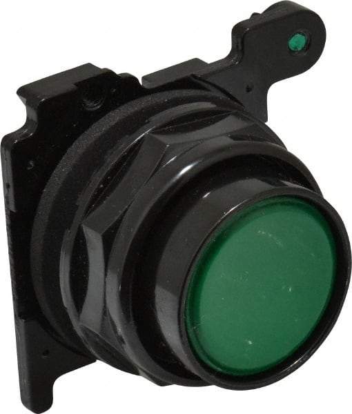 Eaton Cutler-Hammer - Flush Pushbutton Switch Operator - Green, Round Button, Nonilluminated - Benchmark Tooling