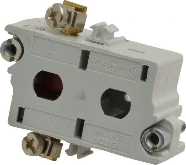 Eaton Cutler-Hammer - NC, 0.5 Amp, Electrical Switch Contact Block - 120 VAC/VDC, Pressure Terminal, 30-1/2mm Hole, For Use with E34 Operators, Standard 10250T - Benchmark Tooling