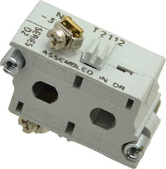 Eaton Cutler-Hammer - 0.5 Amp, Electrical Switch Contact Block - 120 VAC/VDC, Pressure Terminal, 30-1/2mm Hole, For Use with E34 Operators, Standard 10250T - Benchmark Tooling