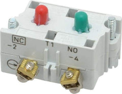 Eaton Cutler-Hammer - NO/NC, 0.5 Amp, Electrical Switch Contact Block - 120 VAC/VDC, Pressure Terminal, 30-1/2mm Hole, For Use with E34 Operators, Standard 10250T - Benchmark Tooling