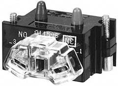 Eaton Cutler-Hammer - 0.5 Amp, Electrical Switch Contact Block - 120 VAC/VDC, Pressure Terminal, 30-1/2mm Hole, For Use with E34 Operators, Standard 10250T - Benchmark Tooling