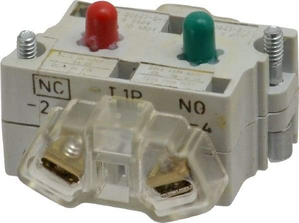 Eaton Cutler-Hammer - NO/NC, 0.5 Amp, Electrical Switch Contact Block - 120 VAC/VDC, Pressure Terminal, 30-1/2mm Hole, For Use with E34 Operators, Standard 10250T - Benchmark Tooling