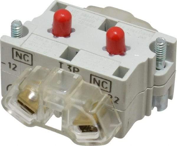 Eaton Cutler-Hammer - 2NC, 0.5 Amp, Electrical Switch Contact Block - 120 VAC/VDC, Pressure Terminal, 30-1/2mm Hole, For Use with E34 Operators, Standard 10250T - Benchmark Tooling