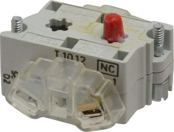 Eaton Cutler-Hammer - NC, 0.5 Amp, Electrical Switch Contact Block - 120 VAC/VDC, Pressure Terminal, 30-1/2mm Hole, For Use with E34 Operators, Standard 10250T - Benchmark Tooling