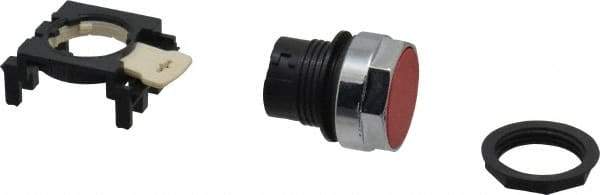 Eaton Cutler-Hammer - 25mm Mount Hole, Flush, Pushbutton Switch Only - Round, Red Pushbutton, Nonilluminated, Momentary (MO) - Benchmark Tooling