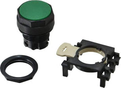 Eaton Cutler-Hammer - 25mm Mount Hole, Flush, Pushbutton Switch Only - Round, Green Pushbutton, Nonilluminated, Momentary (MO) - Benchmark Tooling