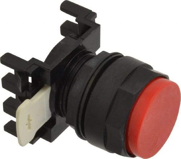 Eaton Cutler-Hammer - 25mm Mount Hole, Extended Straight, Pushbutton Switch Only - Round, Red Pushbutton, Nonilluminated, Momentary (MO) - Benchmark Tooling