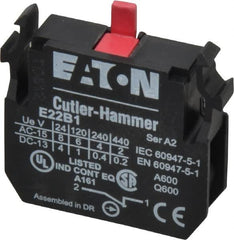 Eaton Cutler-Hammer - NC, Electrical Switch Contact Block - 22-1/2mm Hole, For Use with Indicating Lights, Pushbuttons - Benchmark Tooling