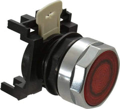 Eaton Cutler-Hammer - 25mm Mount Hole, Flush, Pushbutton Switch Only - Round, Red Pushbutton, Illuminated, Momentary (MO) - Benchmark Tooling