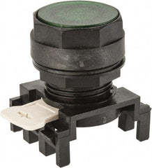 Eaton Cutler-Hammer - 25mm Mount Hole, Flush, Pushbutton Switch Only - Round, Green Pushbutton, Illuminated, Momentary (MO) - Benchmark Tooling