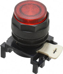 Eaton Cutler-Hammer - 25mm Mount Hole, Extended Straight, Pushbutton Switch Only - Round, Red Pushbutton, Illuminated, Momentary (MO) - Benchmark Tooling