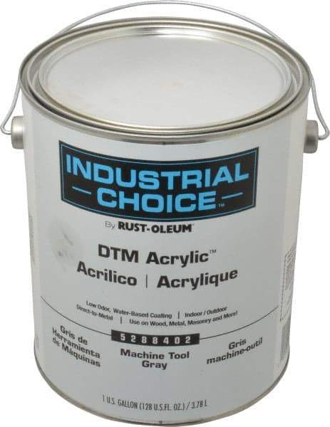 Rust-Oleum - 1 Gal Machine Tool Gray Semi Gloss Finish Acrylic Enamel Paint - Interior/Exterior, Direct to Metal, <250 gL VOC Compliance - Benchmark Tooling