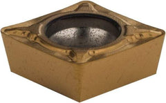 Seco - CPMT32.52 F1 Grade CP500 Carbide Turning Insert - TiAlN/TiN Finish, 80° Diamond, 3/8" Inscr Circle, 5/32" Thick, 1/32" Corner Radius - Benchmark Tooling