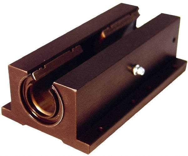 L.M76 - 1.5008" Inside Diam, Open Twin Pillow Block Linear Bearing - 4-3/4" Overall Width - Benchmark Tooling