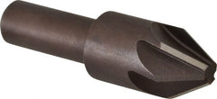 Keo - 3/4" Head Diam, 1/2" Shank Diam, 6 Flute 60° High Speed Steel Countersink - Benchmark Tooling